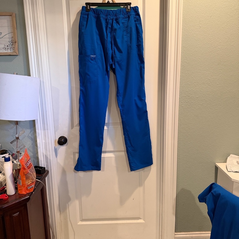 Cherokee Royal Blue Women's Cargo Scrub set - Picture 3 of 4